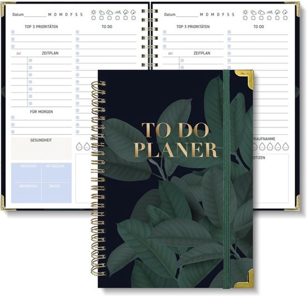 A5 Ongedateerde Dagplanner met Spiraalbinding - 120 Dagen To-Do Lijst en Notitieblok voor Werk en Studie