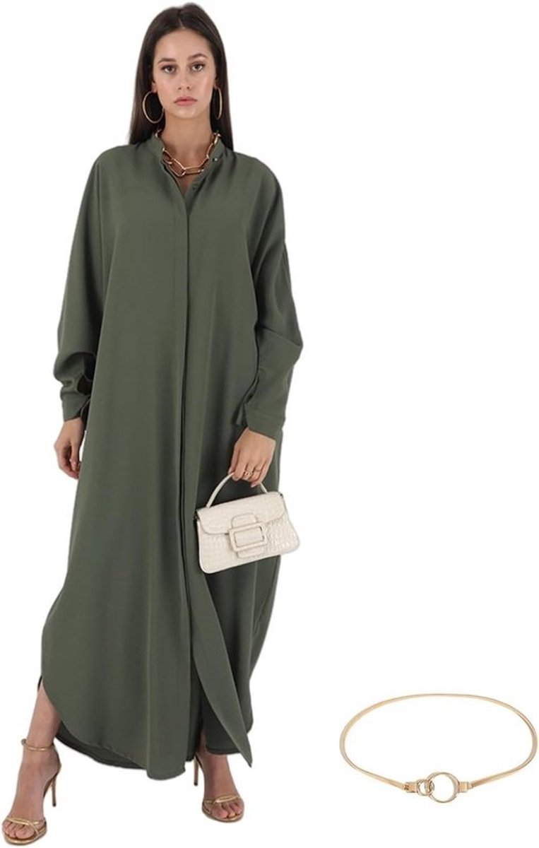 Bescheiden Lange Moslim Jurk voor Dames - Elegante Jilbab en Abaya Stijl