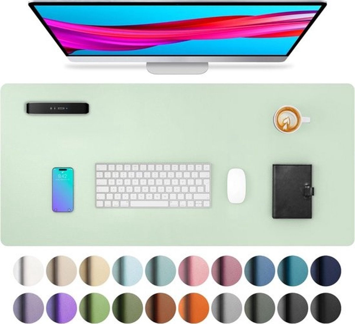Grote PU Leer Bureauonderlegger Antislip Waterdicht voor Laptop en Muis