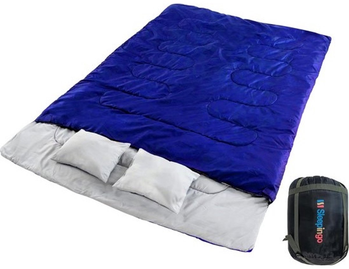 Dubbele Queensize Slaapzak voor Volwassenen - Waterdicht en Comfortabel voor Kamperen, Wandelen en Backpacken