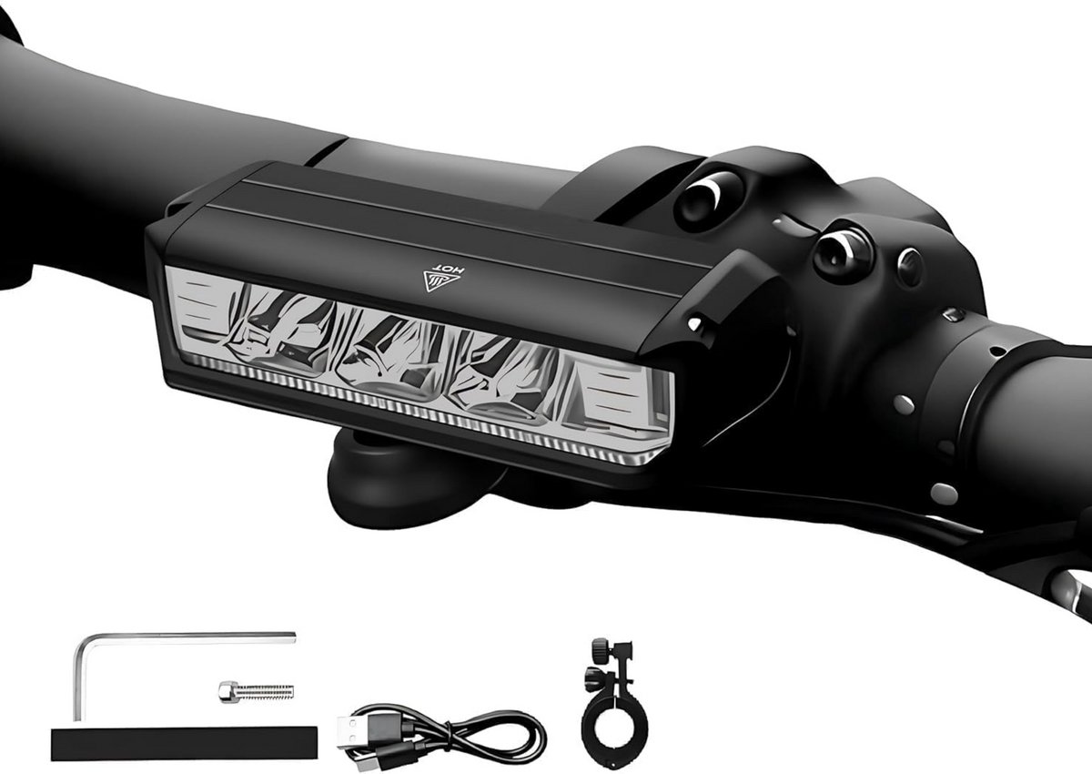 Namajunas - Fietsverlichting Set LED - Fietsverlichting - Fietslamp - Fietslampje - Voorlicht - MTB & Racefiets Verlichting - Waterdicht Fietslicht - USB oplaadbaar