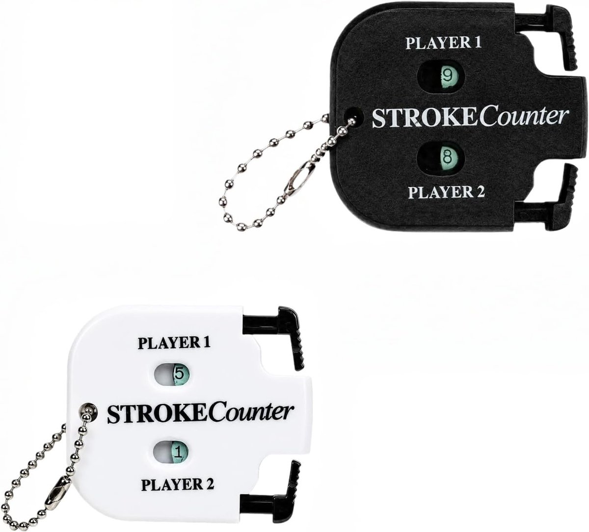 2 Stuks Golf Score Teller, Handmatige Clicker voor Puntentelling, Tally Counter voor 2 Spelers en Ronden