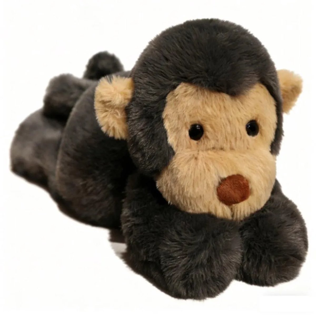 Casalora Pluche Knuffel – 40 cm – Smudge Grijze Aap Kawaii Design – Zacht Knuffeldier – Kawaii Aap Lichaamskussen – Grijs