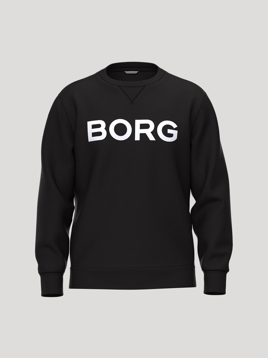 Björn Borg Essential 3 Sweater Heren Trui Met Lange Mouwen Mannen - Katoen - Zwart - Maat XXL