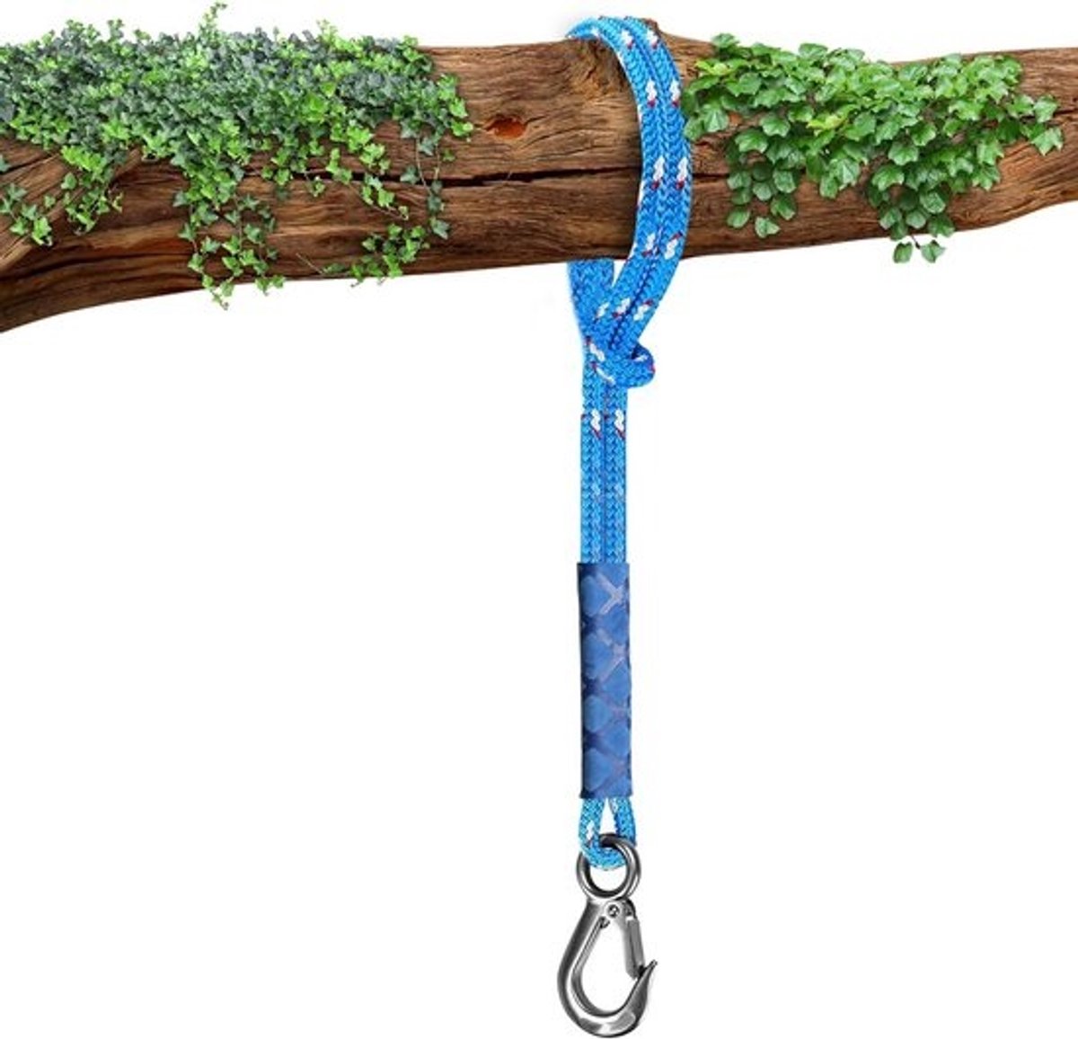 Bevestigingskoord Schommel - Ophangtouw Tuin - Buiten Ontspannen - Inclusief Haak - 1 Meter - Blauw