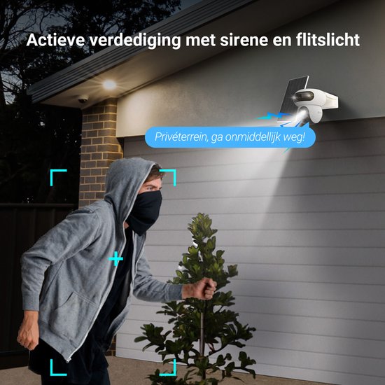 EZVIZ H90 Dual 2K+ Beveiligingscamera Buiten - 360° Pan & Tilt - Patrol Mode, Active Defense & Human Detection - Google Assistant & Alexa - IP65 van EZVIZ — afbeelding 3