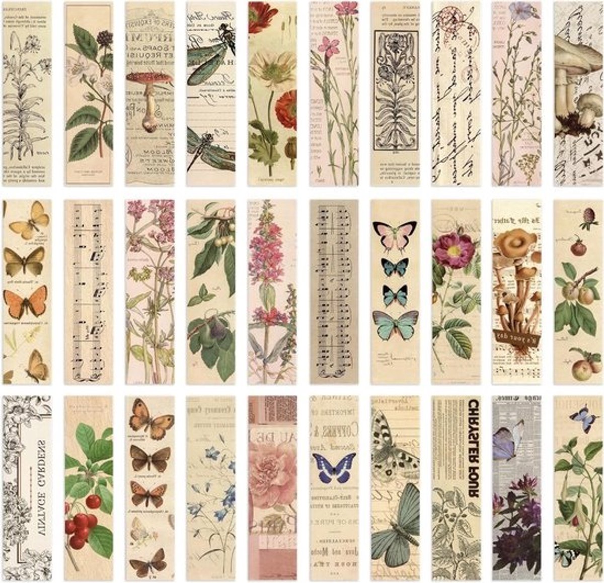 Boekenleggers Vlinder Bloem - Plant Bladwijzers - Lezen Markeren - Creatief Ontwerp - 150mm x 40mm - Meerkleurig
