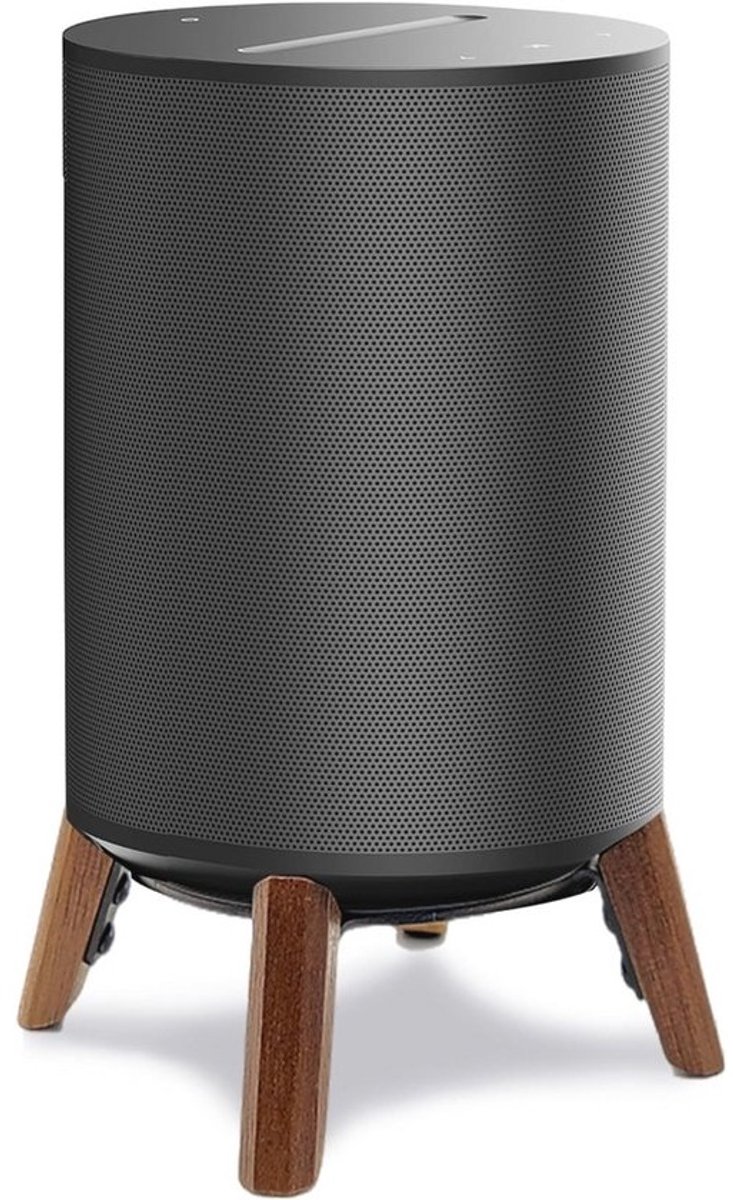 Houten Speaker Standaard - Draaibare Houder - Betere Geluidsweergave - Antislip Siliconen Pads - 22.61 cm Hoog - Walnootkleur