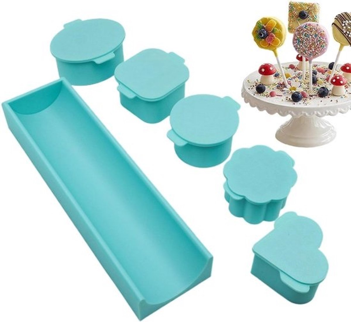 Cakepop Vormen Set - Taartbal Maker - Thuis Bakken - Alles In Eén - 20 cm Dienblad - Enkele Kenmerken