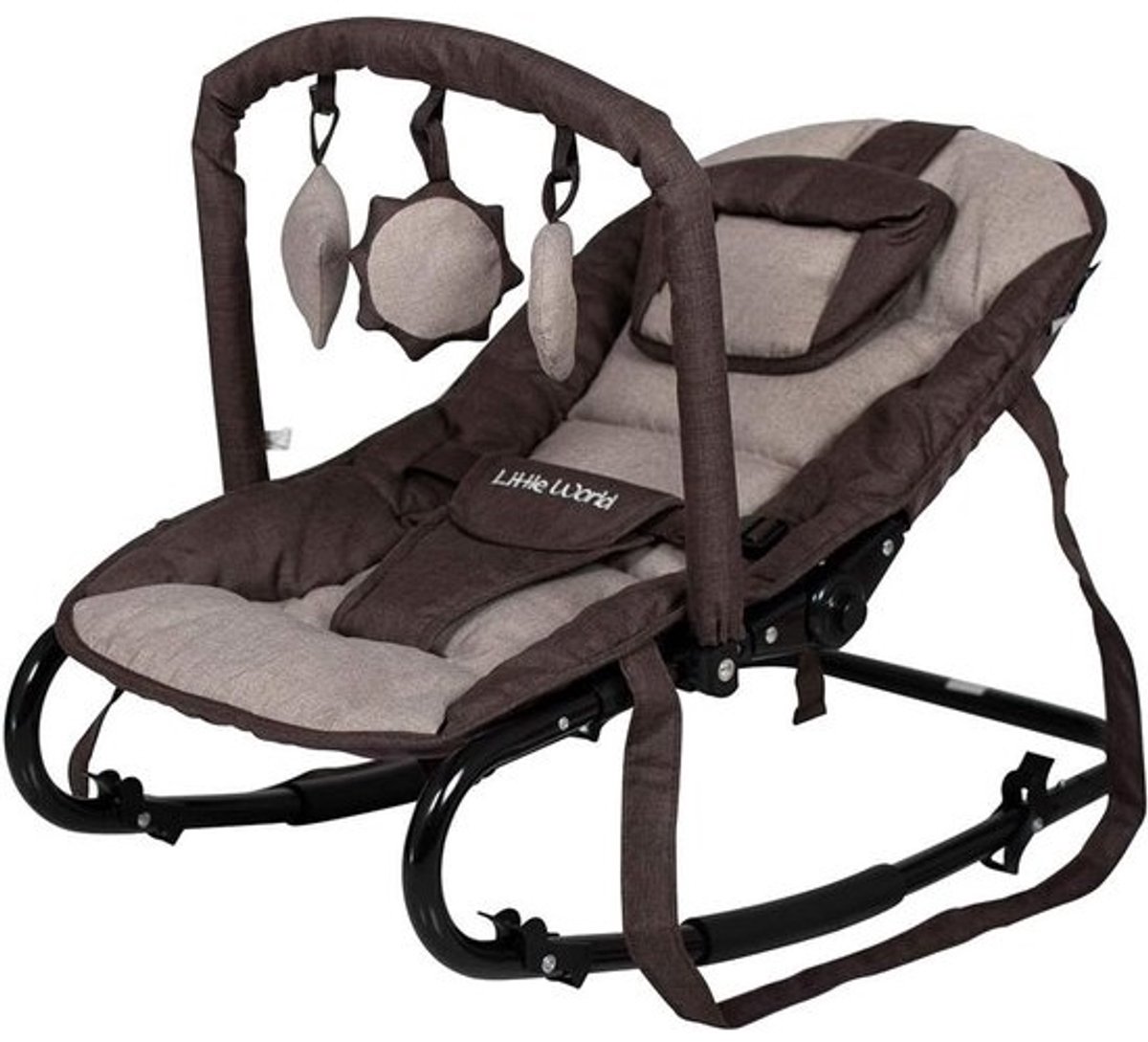 Wipstoel Baby - Baby Relax Stoel - Baby Ontspanning - Draagbaar Ontwerp - 70x45x55cm - Beige Bruin