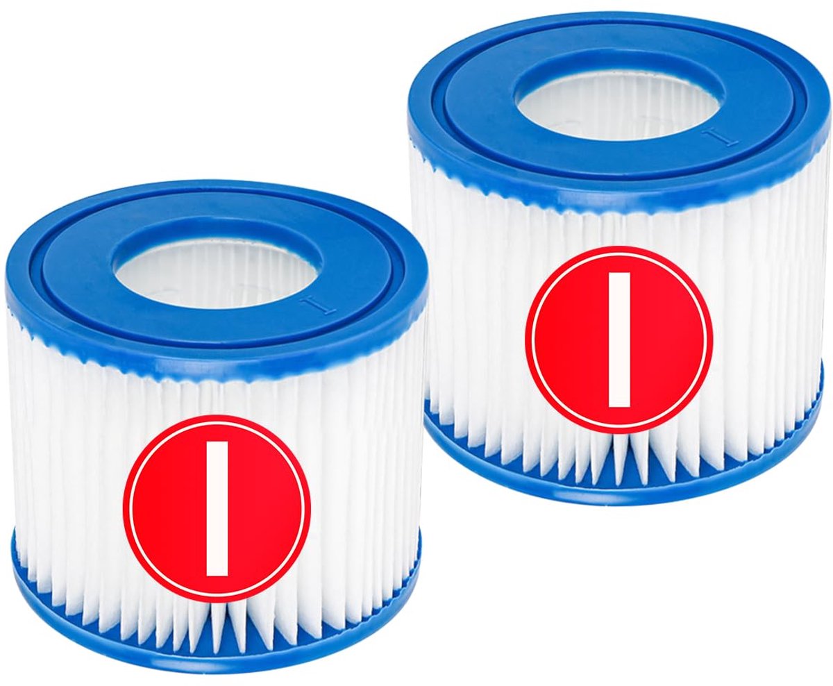 YanBan zwembadfilterpatroon compatibel met Best-way 58381 filterpomp, verpakking van 2 vervangende filters compatibel - ShopVlot