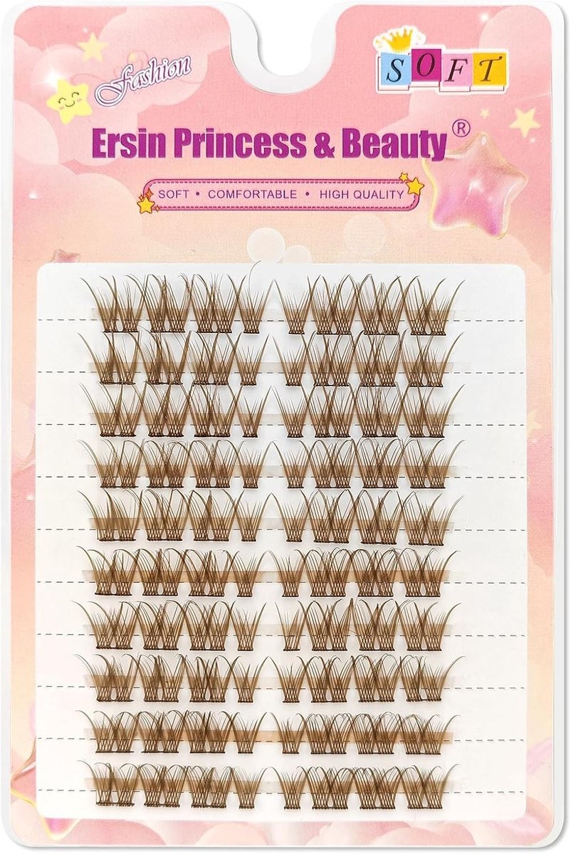 Natuurlijke Wimperextensions, 80 Stuks, 10-14 mm, Gemengde Kunstwimpers, Clustereyelash Extensions voor een Prachtige Look