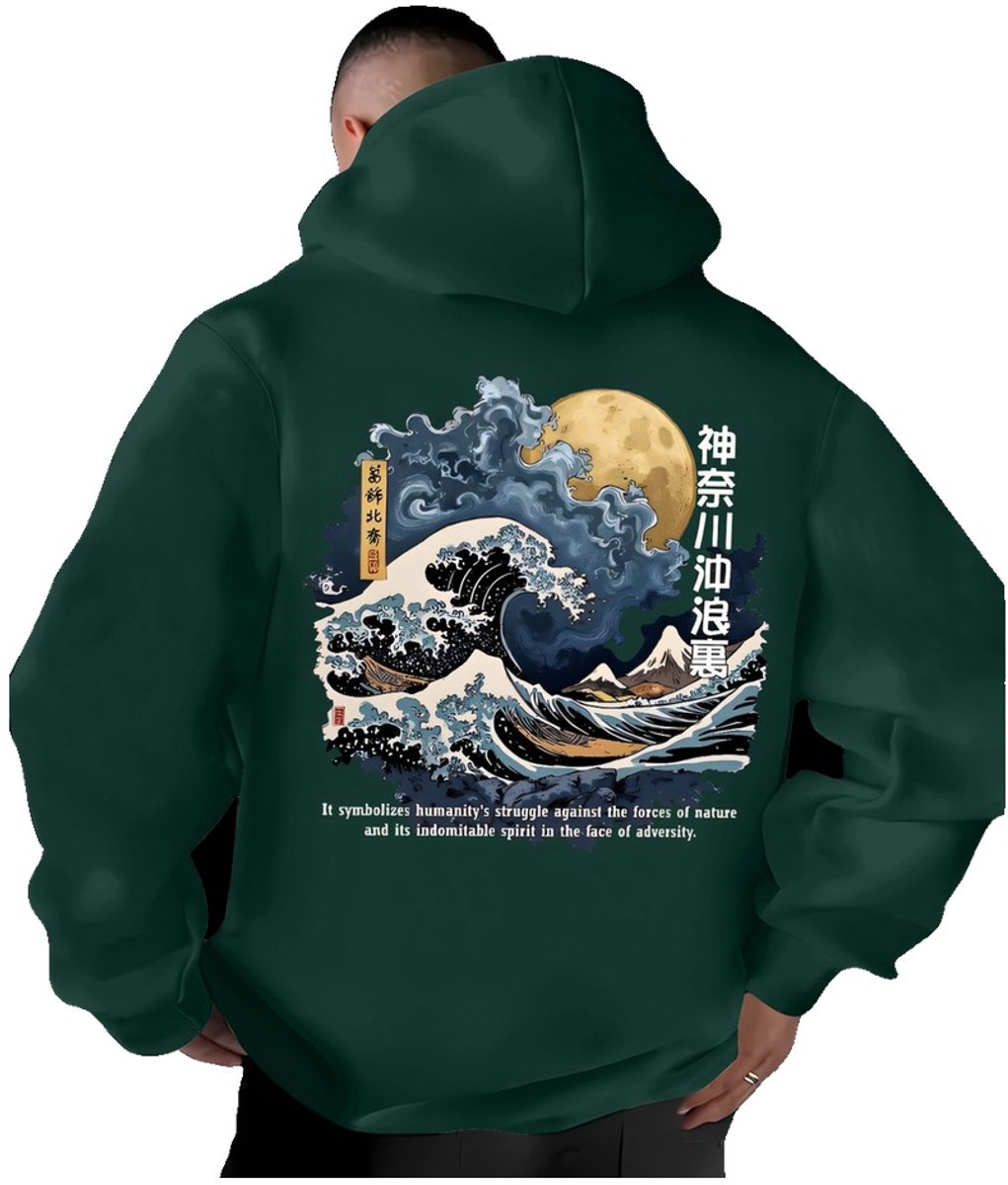 Currero Hoodie Heren Warme Hoodie Met Capuchon Comfortabele Sweater Casual Trui Pullover Herentrui Donkergroen