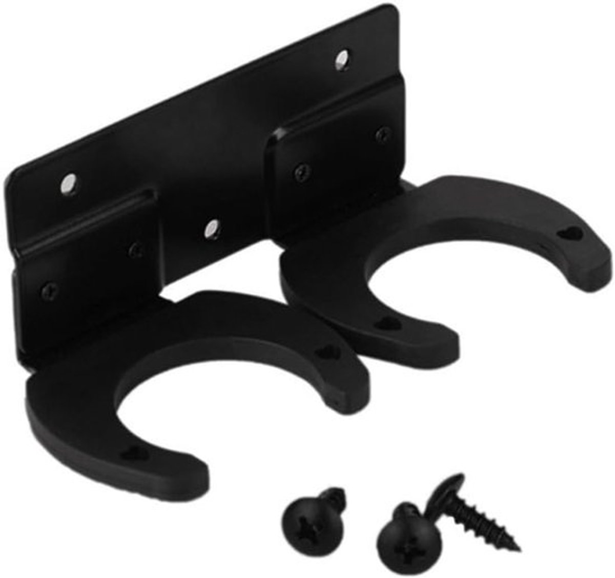 Microfoonhouder - Microfoonhanger Clip - Standaard Bevestiging - Dubbele Stands Houder - 17 x 12 x 8 cm - Zwart
