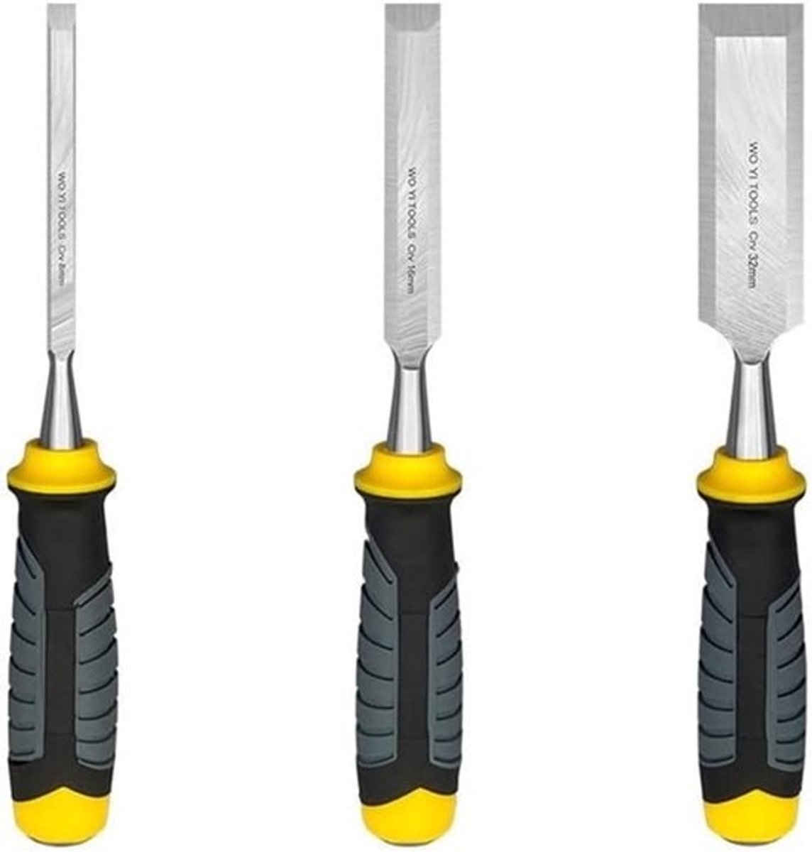 Houtbeitelset 3 stuks - Houtbewerking gereedschap - Precisie houtsnijwerk - Chroom-vanadium staal - 6 tot 38 mm