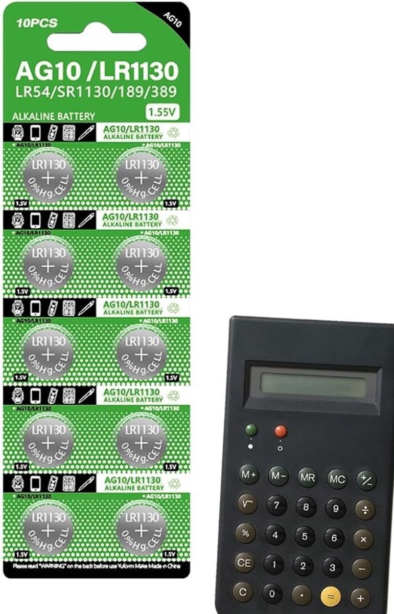 Knoopcel Batterijen - Muntcel Accu - Kleine Apparaten - 10 Stuks Set - 1.5 Volt