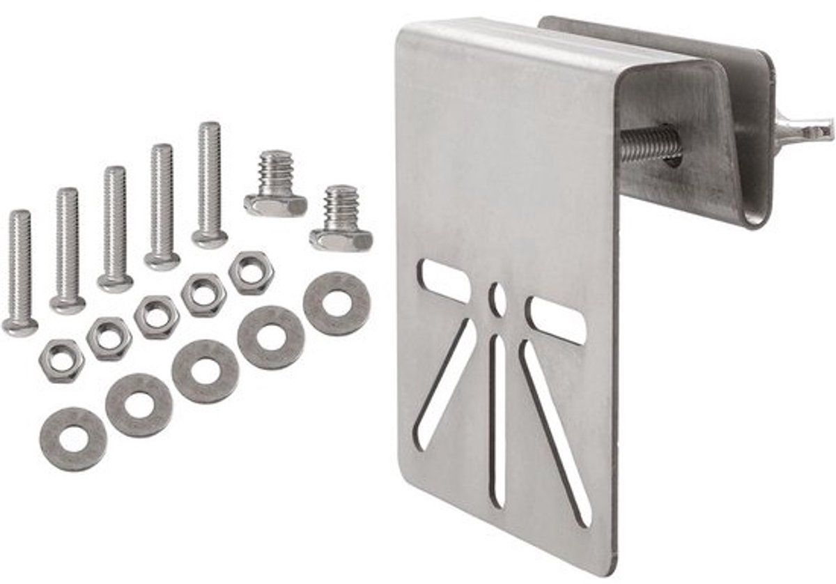 Goot Mount Beugel - Camera Houder - Outdoor Installatie - Robuust Metalen Ontwerp - 9x8.5x3.5cm - Zilver