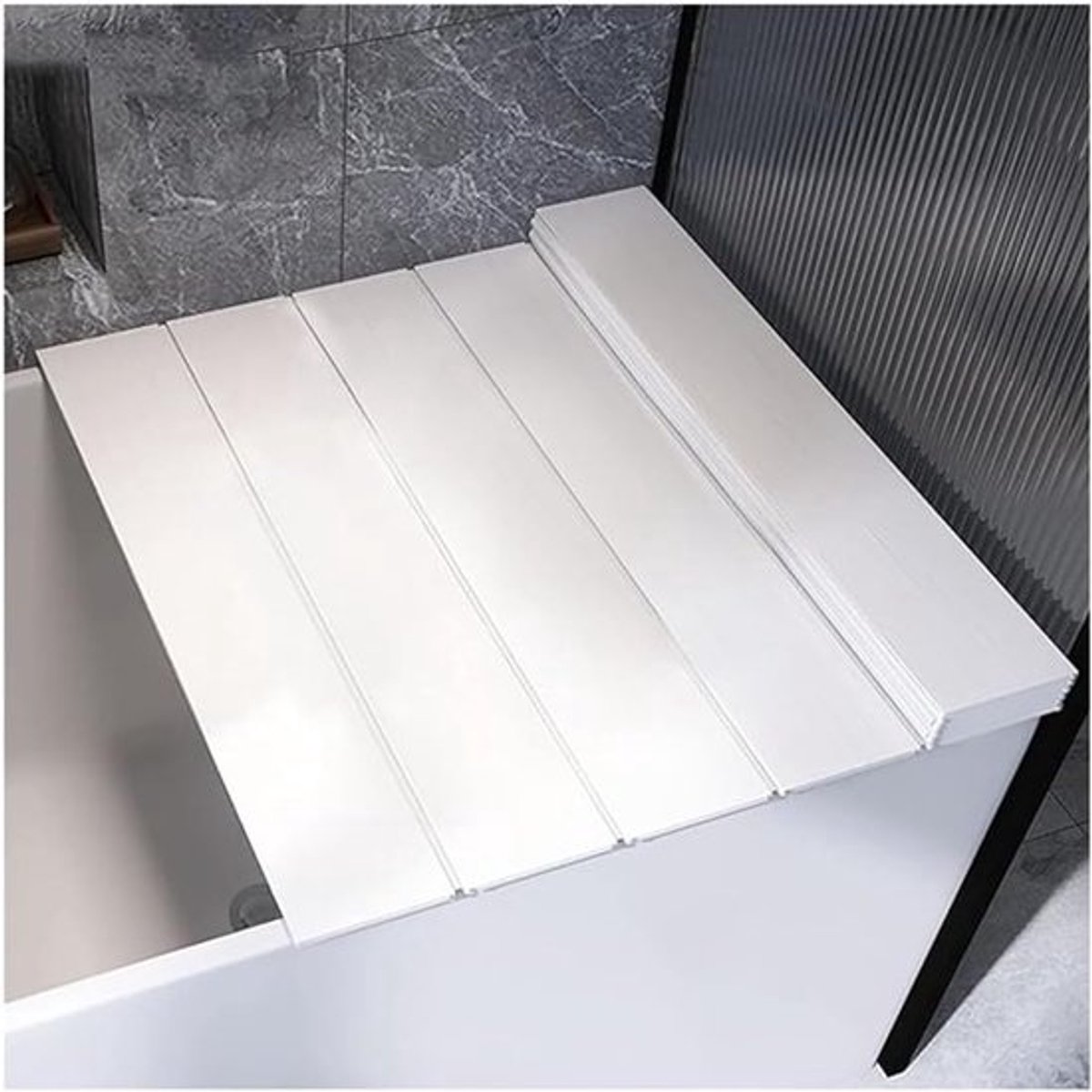 Opvouwbare badhoes - Badplank badkuip - Ontspanning thuis - Stofdicht en geïsoleerd - 160 x 76 cm