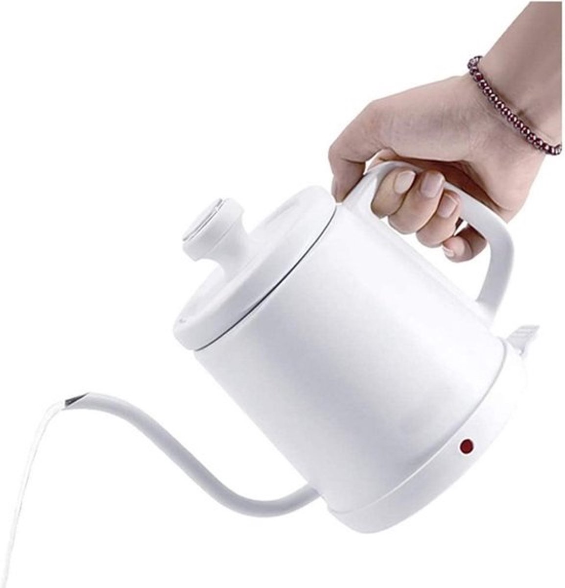 Elektrische Waterkoker - Snelkoker RVS - Thee en Koffie - Zwanenhals Precisie - Wit Zwart