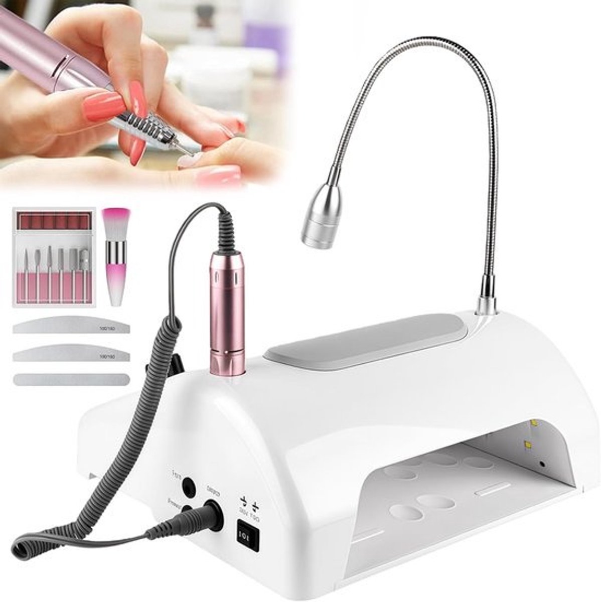 Elektrische Nagelfrees - Manicure Pedicure Set - Nagelverzorging Thuis - Verstelbare Snelheid
