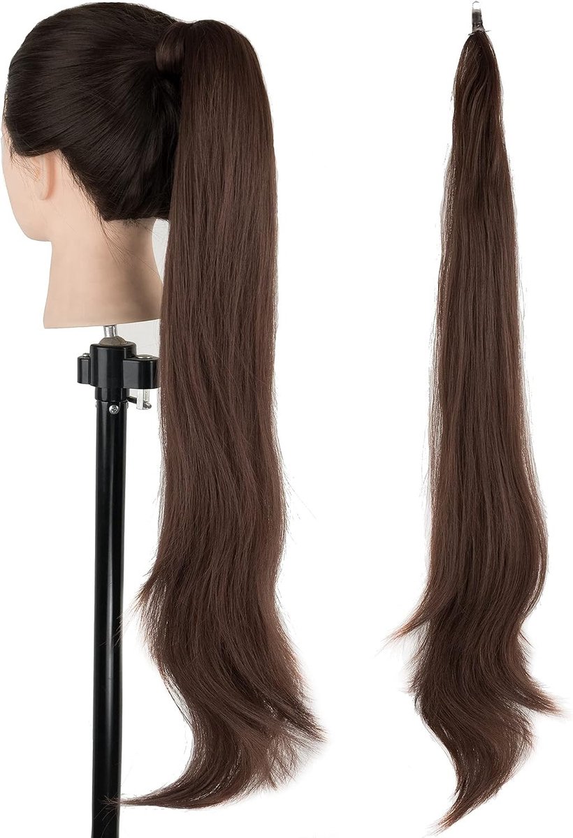 Ponytail Haar Extensions voor een Flexibele en Mooie Look - Burgundy Haarstuk voor Diverse Stijlen