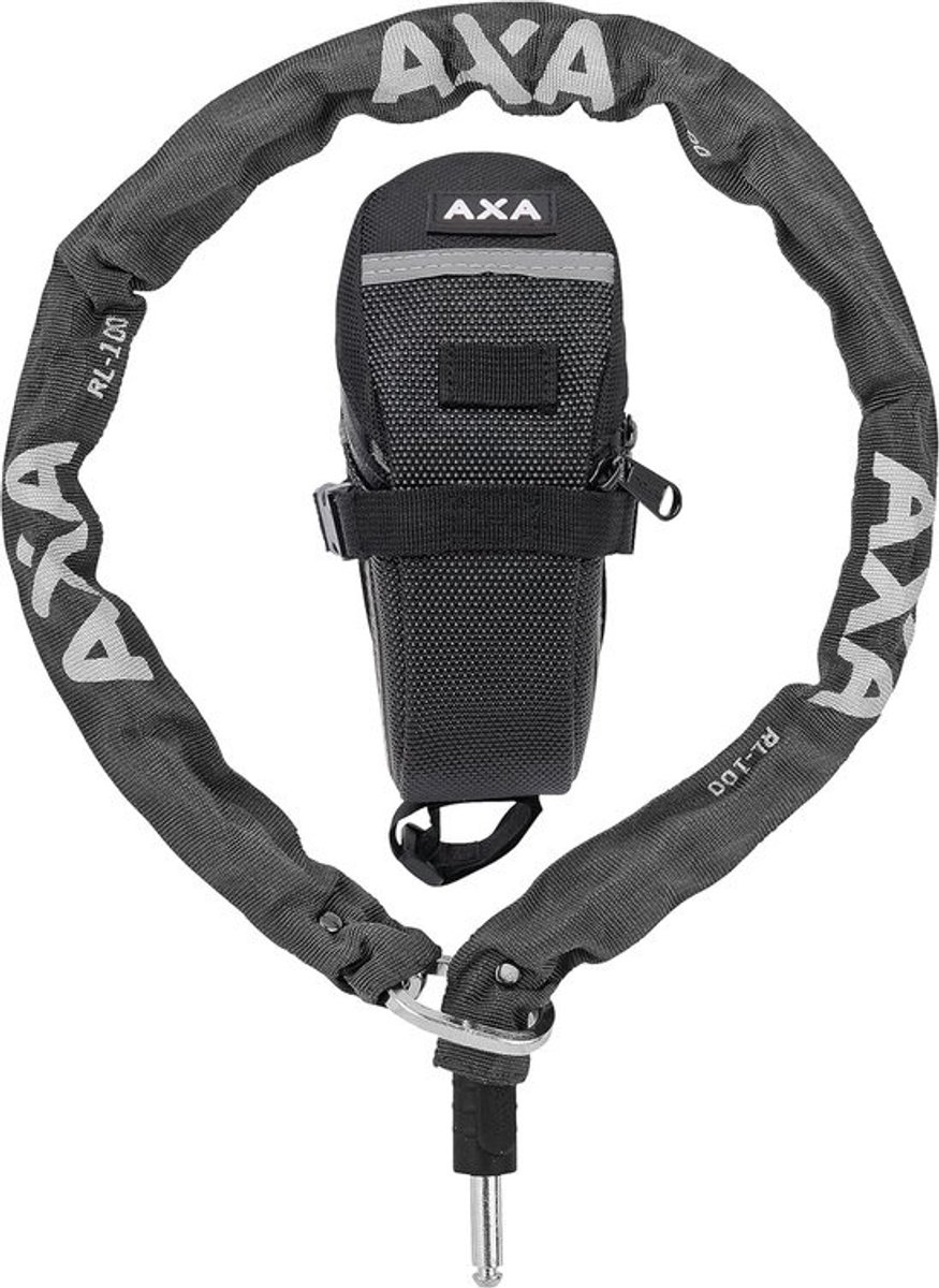 Fietsslot - Ketting slot - Fietsbeveiliging - Gehard staal - 100 cm lengte - Zwart