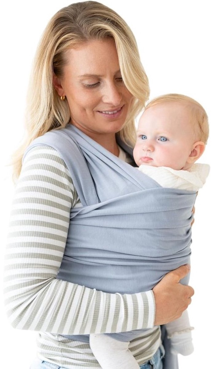 Baby Draagdoek - Draagband Baby - Baby Dragen - Verstelbare Pasvorm - 200+ Inch - Grijs