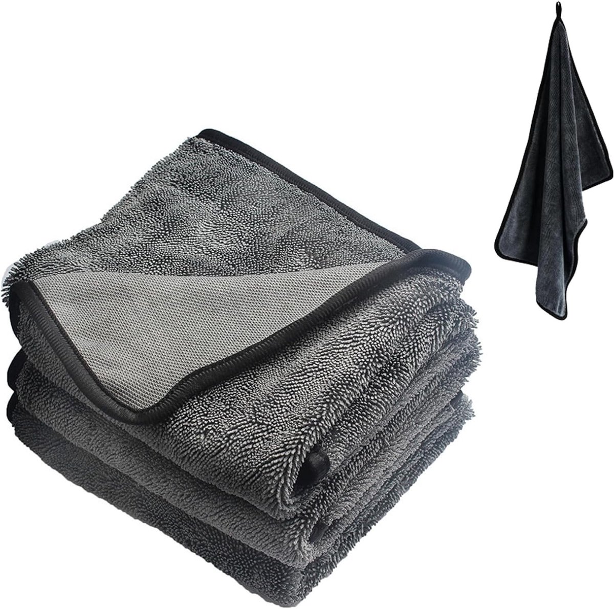 Set van 3 Microvezeldoeken voor Ramen, Extra Absorberend en Herbruikbaar, Ideaal voor Auto, Glas, Keuken en Badkamer, Anti-Kalk en Anti-Damp (40 x 60 cm)