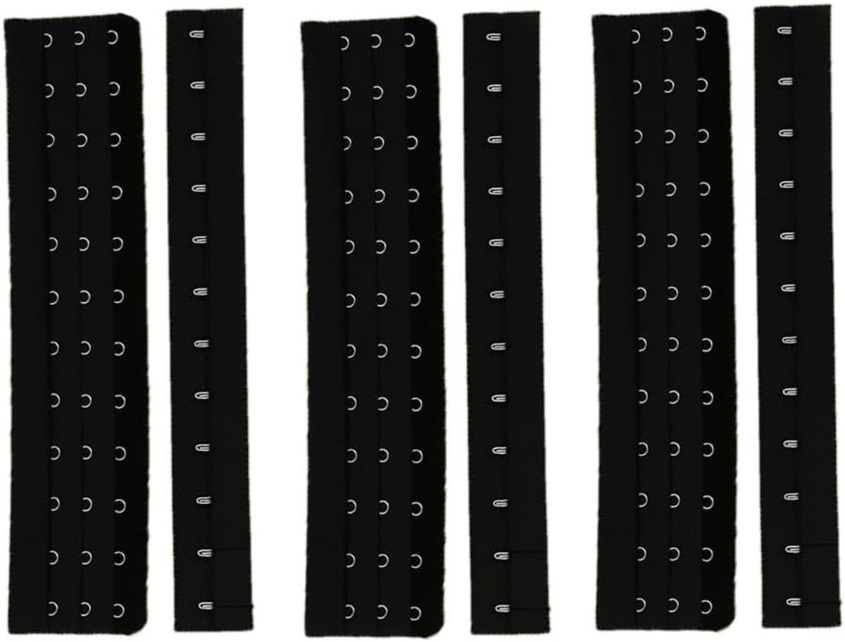 Verleng je beha met deze 6 stuks BH-verlengers, comfortabele beha-haken voor extra ondersteuning, ideaal voor dames en shapewear