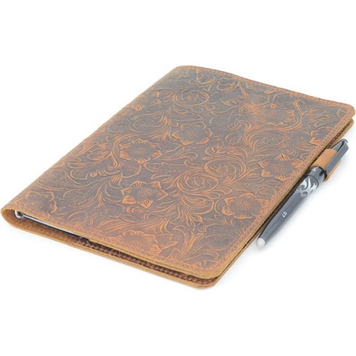 Echt Leer Notitieboek Cover voor Rocketbook & Moleskine A4 - Handgemaakt met Penlus en Kaarthouder