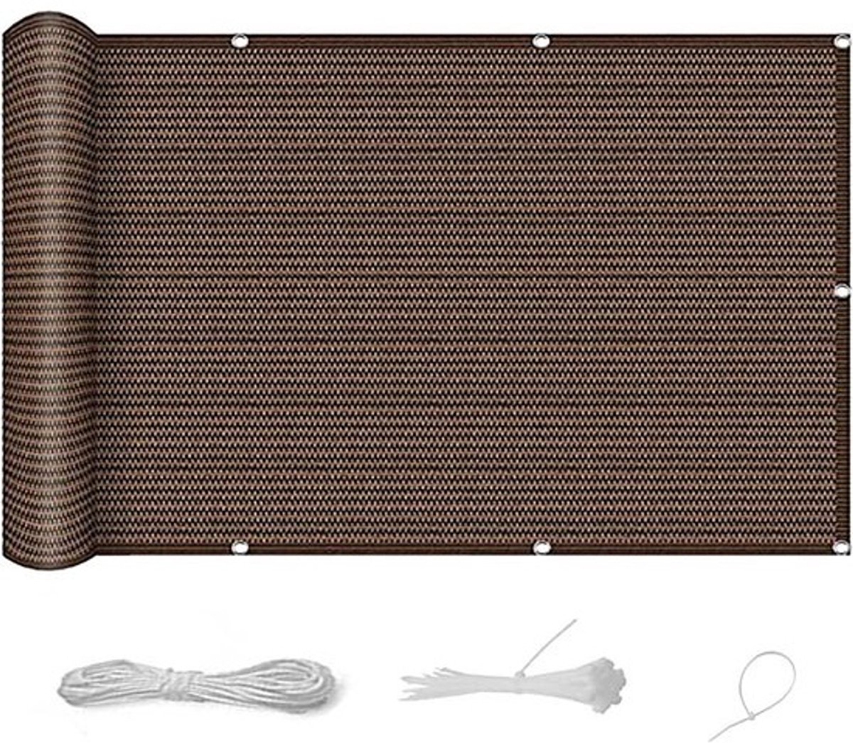 Balkon Privacyscherm Taupe 115x200 cm Winddicht en Ademend