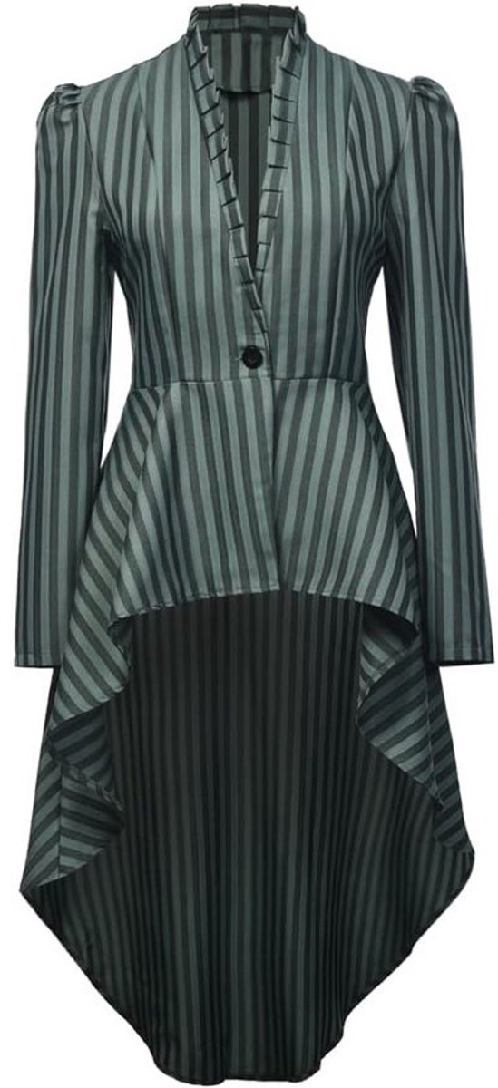 Gestreept Lang Blazerjasje Dames Victoriaans Gothic Stijl