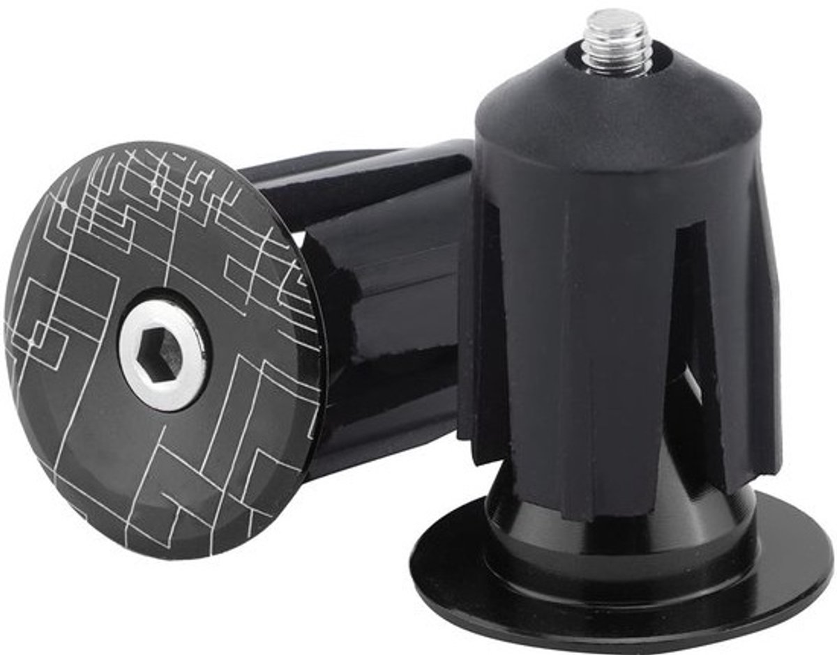 Fietsstuur Pluggen - Stuur Eindkappen - Fietsen Beschermen - Verstelbare Pasvorm - 15.9-21.4mm Binnendiameter - Zwart
