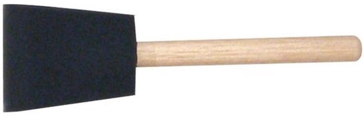 Set van 2 Schuimkwasten 2 inch Polyurethaan Borstels met Houten Handvat