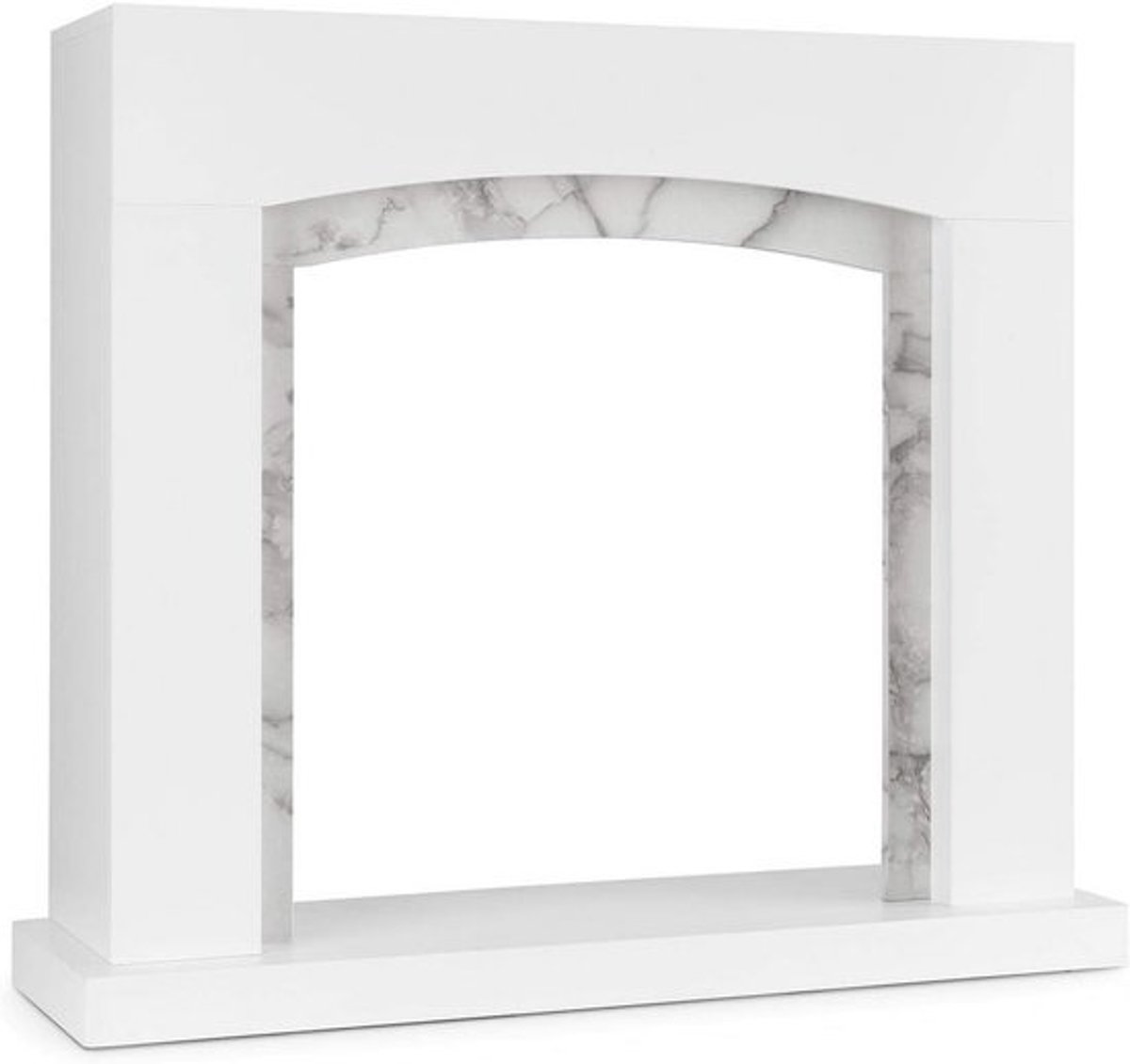 Decoratieve Schouw Frame voor Elektrische of Ethanol Haard - Modern Design met Marmeraccent