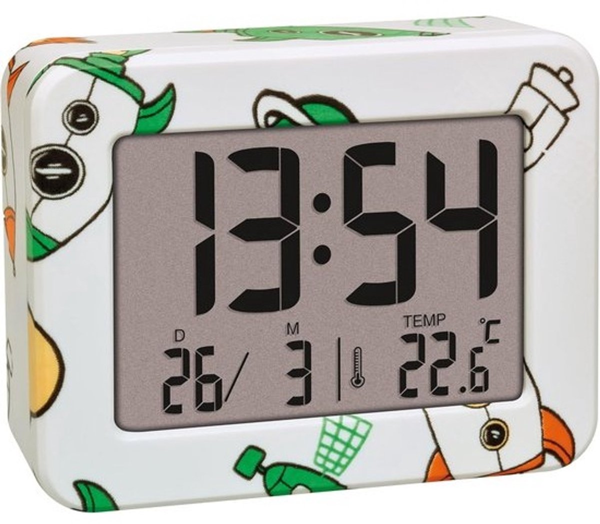 Digitale Wekker Kinderen Ruimte Raket Ontwerp met Binnentemperatuurweergave