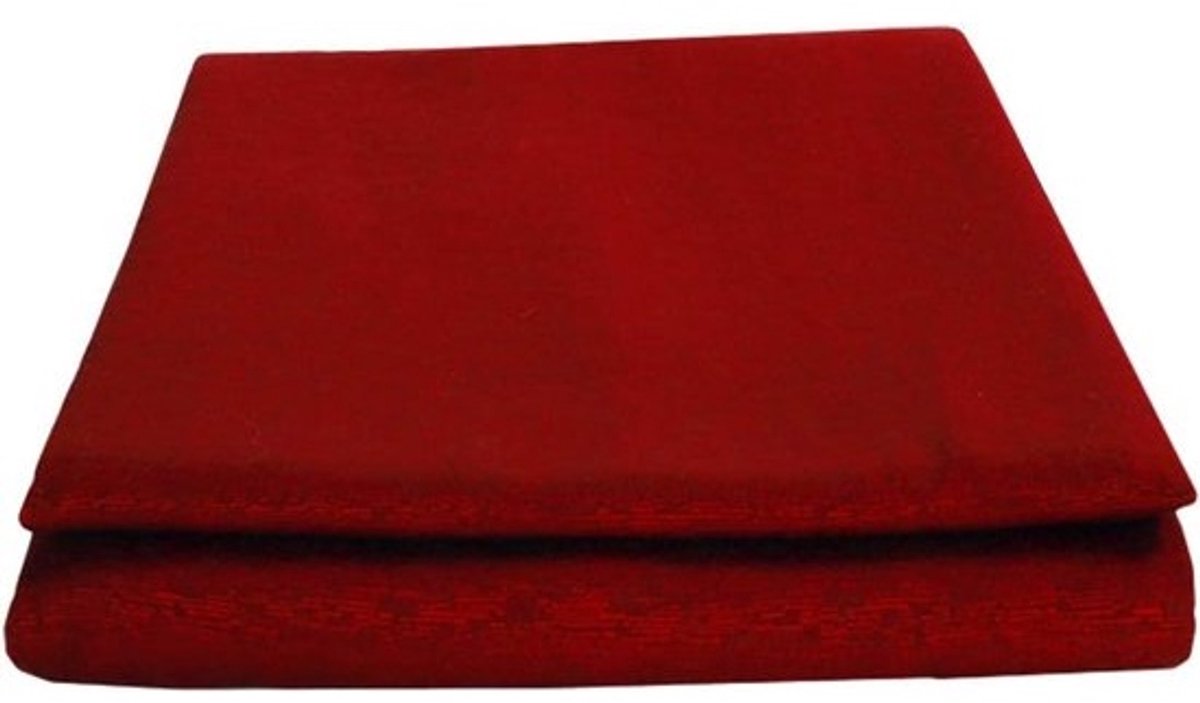 Bankovertrek Katoen - Bankhoes Bankbeschermer - Bank Beschermen - Met Veter Sluiting - 2-zitsbank 140-155 cm - Ottomaans Bordeaux