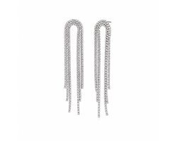 Veldy Oorbellen Dames - Oorbellen Dames Zilver - Zilverkleurige RVS Oorbellen - Stainless Steel Oorbellen - Dames Sieraden - Oorbellen - Zilver