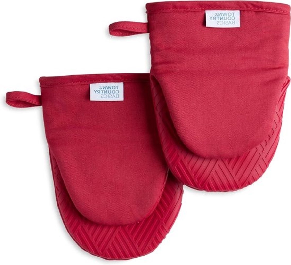 Mini Ovenwanten - Keukenhandschoenen - Bescherming bij koken - Hittebestendig tot 260°C - 14 x 20 cm - Rood