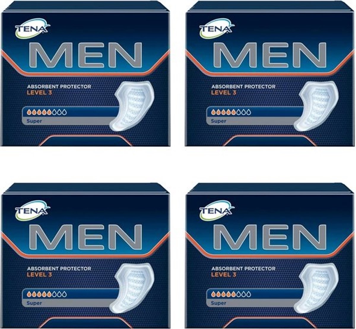 Incontinentie Inlegkruis voor Mannen - Super Absorptie - 4x64 Stuks