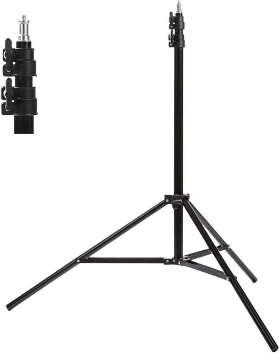 Fotografie Lichtstandaard - Reisstatief Studio - Apparatuur Ondersteunen - Lichtgewicht Aluminium - 200 cm - Zilver