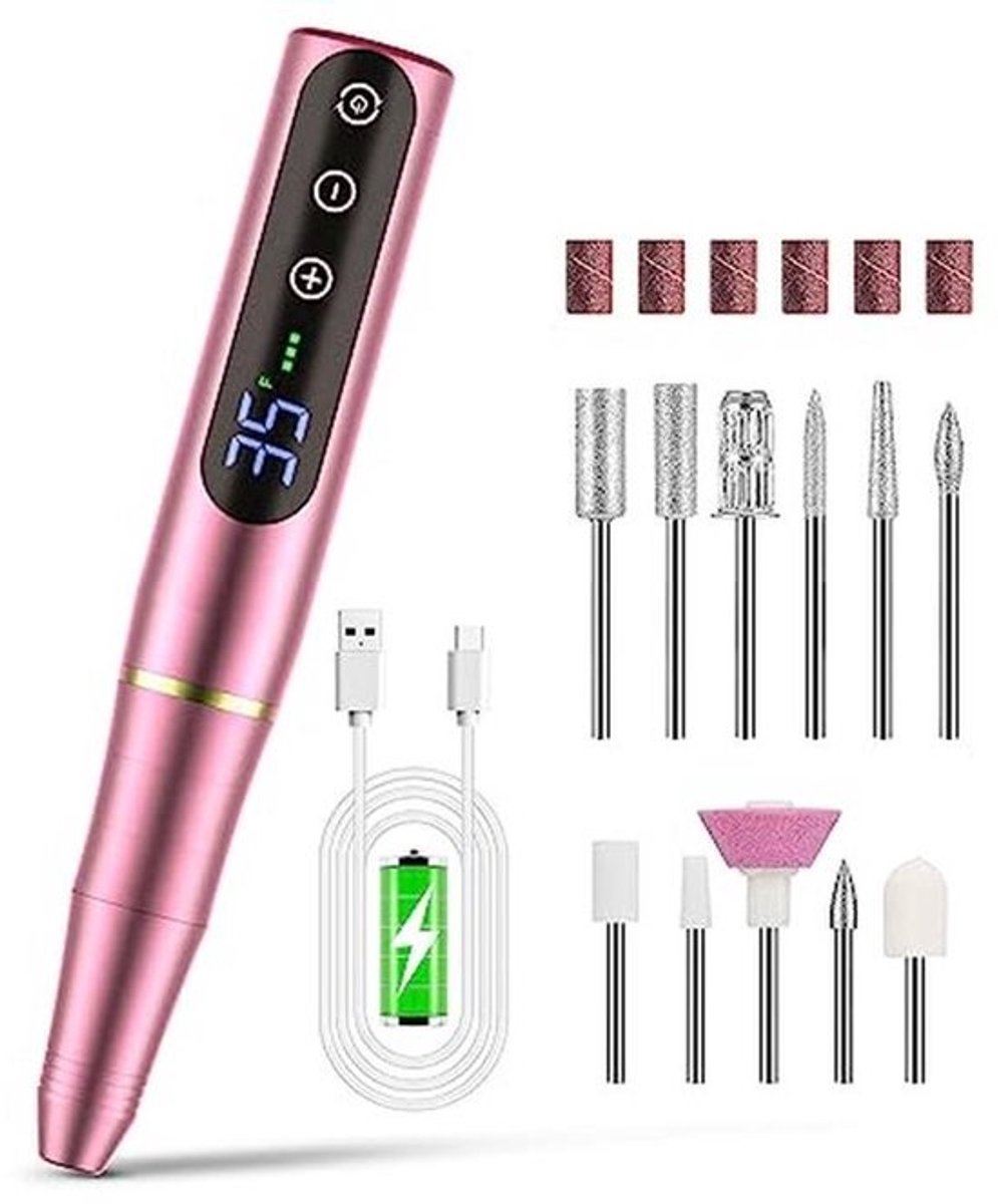 Professionele 11-in-1 elektrische nagelfrees voor manicure en pedicure - Platenkruid