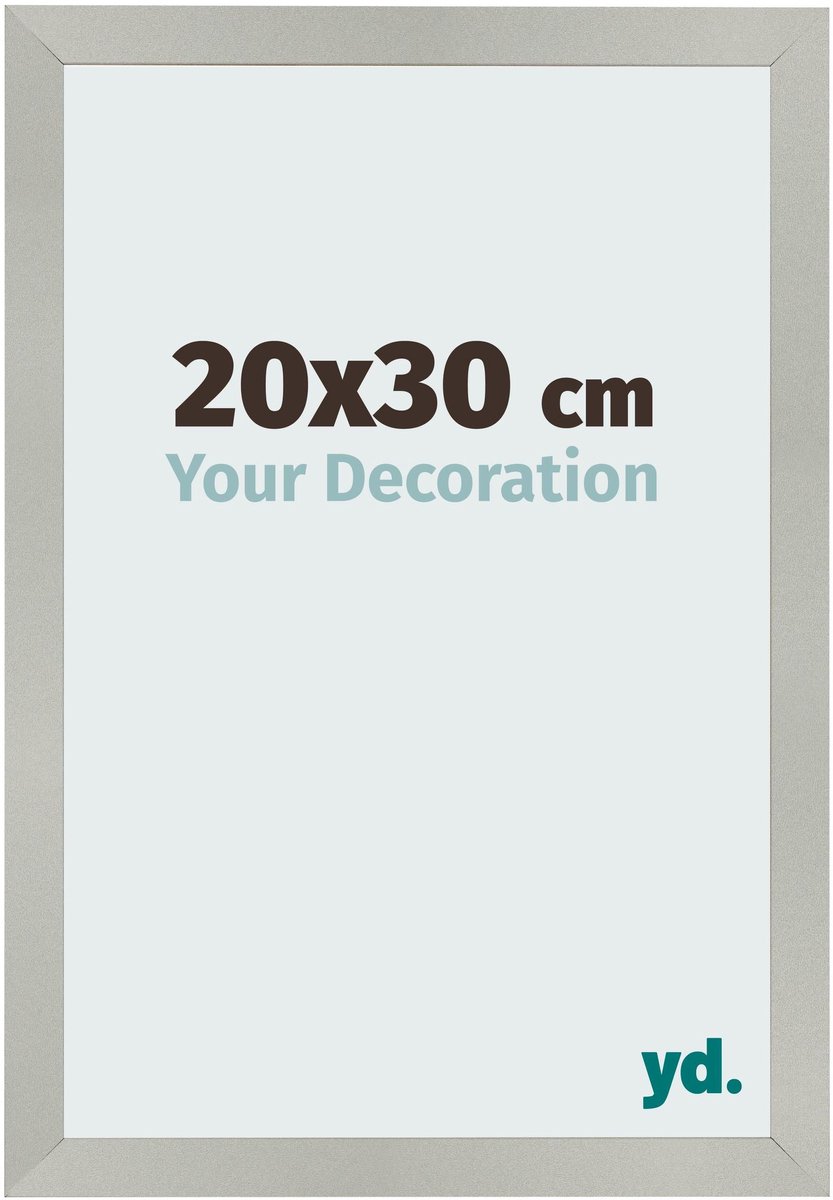 Your Decoration - Fotolijst 20x30 cm - MDF - Zilver Mat - Bologna