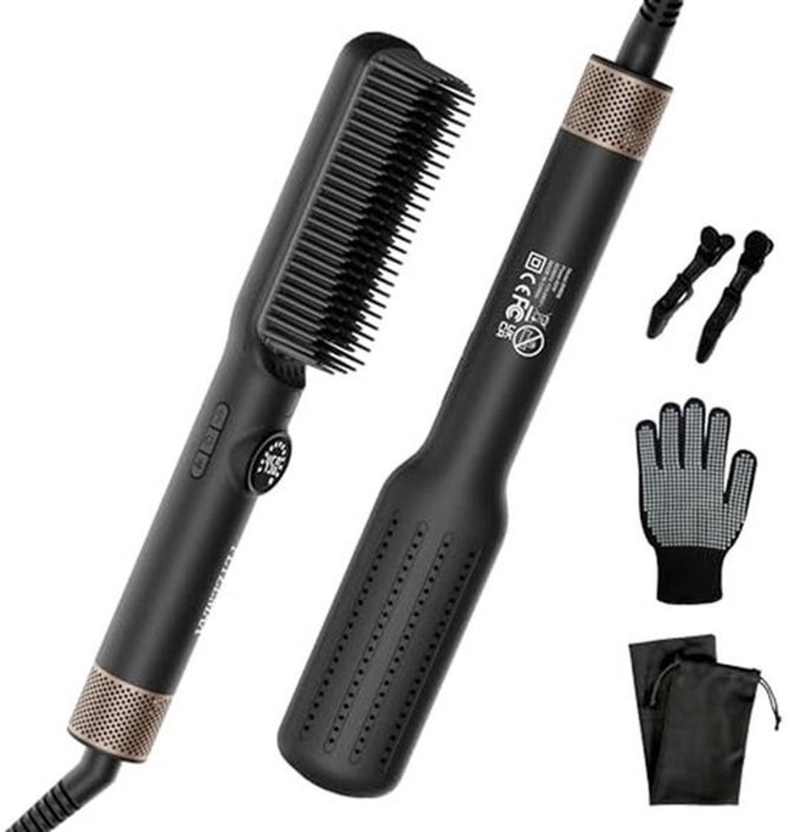 2-in-1 Haarborstel met Haardroger Functie voor Volume en Stijl - Voor Alle Haartypes met 7 Temperatuurinstellingen