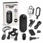 Vosoi Mini Action Camera 4K - Inc 64GB SD-Kaart - Waterdichte Bodycam met WiFi - 120° Groothoeklens - Onderwatercamera - Sport Camera voor Fietsen en Reizen