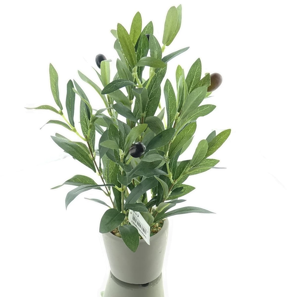DPI mini olijfboom in stenen pot 28 cm - kunstplant