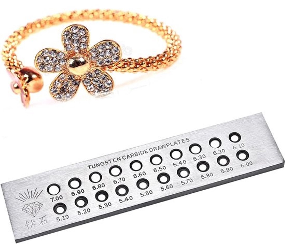 Draadtrekplaat - Metaalbewerking Gereedschap - Sieraden Maken - Tungsten Carbide Materiaal - Ronde Vorm