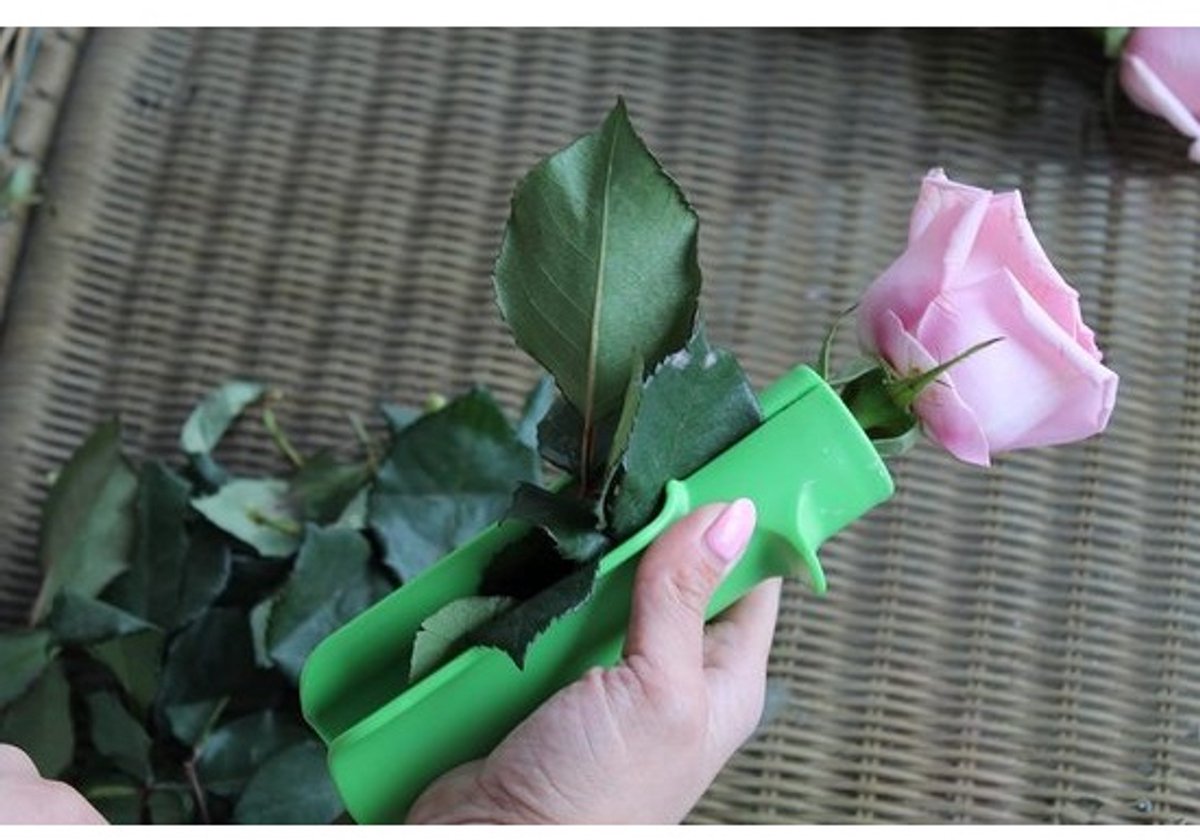 Rozen Stripper - Bloemen Schoonmaker - Stengels Ontdoornen - Beschermt Tegen Prikken - Groen