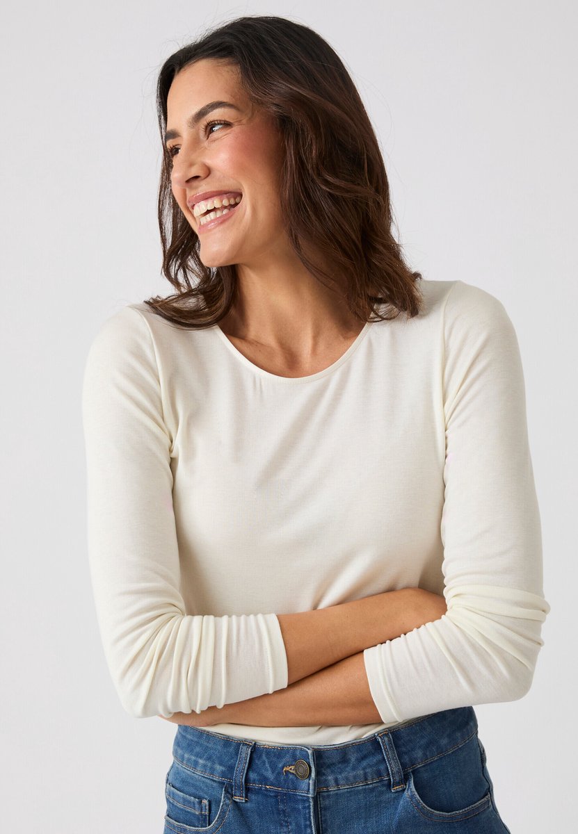 Damart - Thermolactyl Sensitive T-shirt lange mouw ronde hals - Dames - Wit - 42-44 (M)