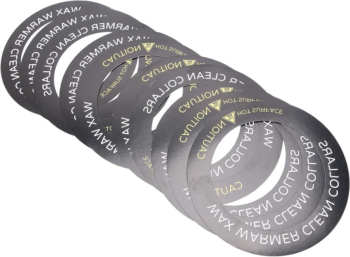 Waxverwarmer Ringen - Papieren Beschermers - Harsen Schoonhouden - Anti-druppel Ontwerp - 10 Stuks 6.1 Inch - Wit
